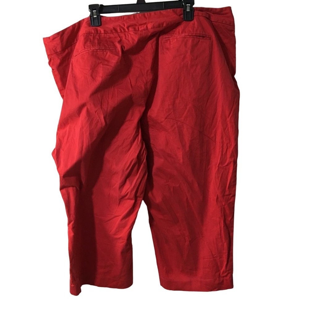 LANE BRYANT RED CAPRIS WOMENS SIZE 26 - Picture 2 of 4
